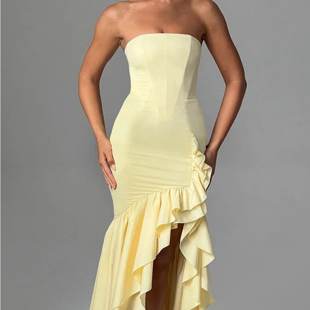 Angelina Maxi dress-lemon